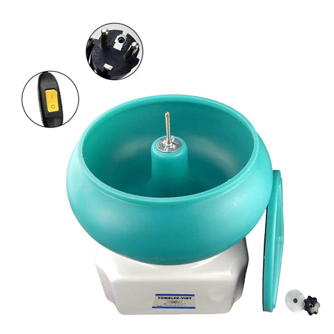 Vibration Polishing Machine For Jewelry DIY Gem Faceting And Grinding Tumble Barrel with flexible surface cleaning tool