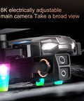 Close-up of a Kid Friendly Drone with screen controller and built-in camera, showing 8K camera and LED lights