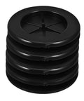 4 Pack Black Rubber Grommet Kit With Dual Sided Buckle Design Waterproof Desk Hole Cover For Cable Protection And Fixation Adjustable Rubber Cable Grommets For Office To Keep Cables Neat And Tidy With No Fuss, stacked black rubber cable grommets