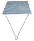 Heavy Duty Zinc And Steel Mesh Field Drag Mat For Surface Leveling with tow chain and ring, shown from top angle.