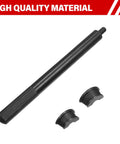 Plobeda wheel bearing race tool with knurled black handle and two black adapters