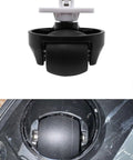 Front view of replacement front caster wheel for Roborock robot vacuums; black wheel with white mounting stem.