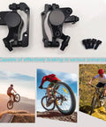 Rock Solid Mechanical Disc Brake Calipers Set For Road And Mountain Bikes black front and rear with mounting screws