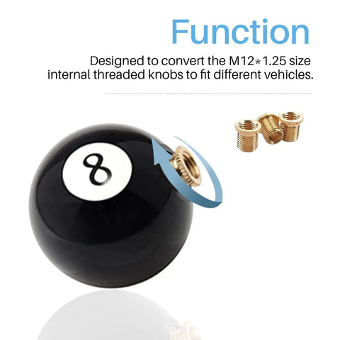 Dope Brass Shift Knob Adapters M8x1.25 M10x1.25 M10x1.5 Gold Finish for 5 6 Speed Manual and Automatic Cars with conversion function