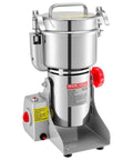 Electric Grain Mill Grinder 750g Capacity High Speed 2000W Commercial Pulverizer, stainless steel, swing type, home kitchen use