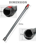 Extension Wand Replacement For Cordless Vacuums Compatible With V15 V15S V11 V10 V8 V7 Detect Absolute Cyclone Quick Release Rigid Tube 28.5 Inch Gray Not For Slim showing dimensions 1.3in, 2in, and 28.5in in gray