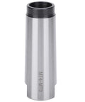 Morse taper reducing adapter MT4–MT3; steel silver sleeve with black end for lathe milling CNC fixtures
