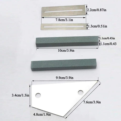 Guitar Luthier Tool Kit with grinding stones, fret rocker, fingerboard guards for precise fret work setup and maintenance.