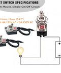 Beefy 2 Pin Heavy Duty Toggle Switch 6A At 125V And 3A At 250V SPST On Off Rocker with wiring diagram