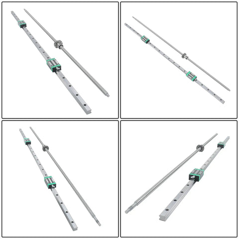 Built Tough 2 Pack 1200mm HGR20 Linear Guide Rails And 1200mm SFU1605 Ball Screw Drive with blocks and coupling