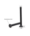 Heavy Duty Hardworking Black 1/4-20 By 2-1/4 In Socket Cap Screws And Allen Head Bolts 12 Pack With Hex Key shown from side with dimensions.