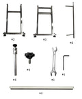 Components for Electric PVC Belt Conveyor With Adjustable Speed Desktop Industrial Transport Unit Stainless Steel Frame With Double Guardrails 216 In By 11.8 In 370W 110V White.