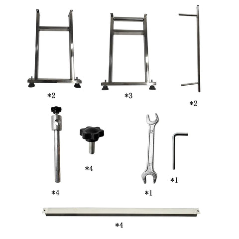 Components for Electric PVC Belt Conveyor With Adjustable Speed Desktop Industrial Transport Unit Stainless Steel Frame With Double Guardrails 216 In By 11.8 In 370W 110V White.