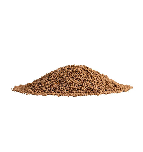 Pile of brown DG granules from DuoCide Professional-Grade Lawn Insect Control Covers Up To 9,000 Sq Ft With 18 Lb Bag Quick-Dispersing DG Granules That Kill Grubs Ticks Fire Ants Mole Crickets Fleas And More In A No-Brainer One Easy Application product.