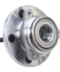 Front Wheel Bearing Hubs Assembly 2 Piece Kit For 1999 2004 Jeep Grand Cherokee close-up of hub with sealed ball bearing and flange.