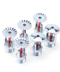 Workhorse Bronze Pendent Fire Sprinkler Head Half Inch Automatic Heat Activated 68 Degree Extinguishing Protection For Schools Gyms Commercial Spaces Ready To Go, chrome finish.