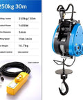 250kg Electric Hoist with Wireless Remote Control and 30M Lifting Capacity featuring 1600W Copper Motor for industrial use.