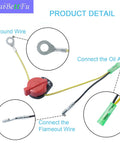 Engine On Off Stop Kill Switch Compatible With Honda GX110 GX120 GX160 GX200 GX212 GX225 GX240 GX270 GX340 GX390 Predator Firman Briggs And Stratton Clones And More Durable Engine Safety Switch For Lawn Mowers And Small Engines, red wire switch detail