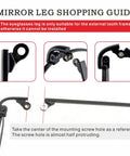 Sturdy Metal Eyeglass Temple Arms Universal Glasses Leg Replacement Kit With Included Screws For No Sweat Eyewear Repair And Totally Fresh Spectacle Vibe Upgrade Black installation guide image showing screw hole positions.