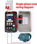 Plug And Play Magnetic Motor Starter For 5HP 220 240V Motors Compatible With Single Phase Or 3 Phase Setups Electric Motor Switches