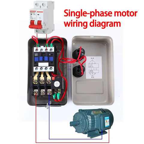 Plug And Play Magnetic Motor Starter For 5HP 220 240V Motors Compatible With Single Phase Or 3 Phase Setups Electric Motor Switches