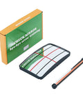 Golf Swing Correction Glasses With Indicator Rod For Putting And Full Swing Training Posture Feedback Eyewear package and components.