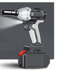 Badass Grip Cordless Brushless Impact Wrench With Smooth High Torque Motor For Auto Repair Scaffolding And Tough Woodworking Projects shown with battery.