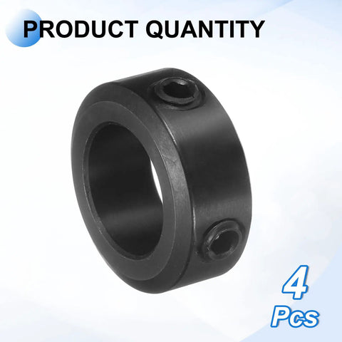 Set Screw Shaft Collars 16mm Bore 1045 Carbon Steel 26mm OD 10mm Wide Axle Collar Clamp For Linear Rod Guidance 4 Pack Heavy Duty Locking Black Oxide Finish