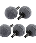 Five high temperature sintered air stone cylinder diffusers for fish tanks, 0.98 inch size with 4mm inlet, durable design, pack of 5.