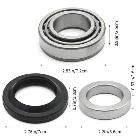 Heavy Duty Rear Axle Shaft Oil Seal Kit Straight Swap Replacement For Nissan Frontier Titan Xterra, includes metal and rubber seals.