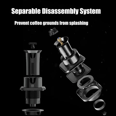 Separable disassembly system of Electric Portafilter Cleaner and Automatic Knock Box for 58mm espresso machines