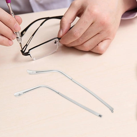 Metal Eyeglass Arms Replacement Pair For Eyewear And Sunglasses With Slip Design For Quick Repairs And Extra Comfort displayed