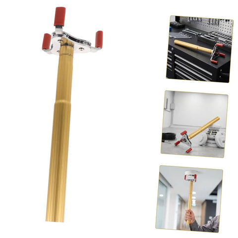 Full Size Heavy Duty Aluminum Claw Attachment For Snagging Ceiling Smoke Alarms Quick Up Top Extractor Hardware Smooth Operator Safety Inspection Gear shown with aluminum grip and red rubber tips.