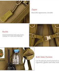 Lightweight Hiking Daypack With Tear Resistant Waterproof Nylon featuring zipper, buckle, and side pockets detail, 43x27x21 cm