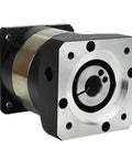 Heavy Duty PLF120 Planetary Gearbox Reducer Two Stage Ratio 15 To 100 For Nema42 Stepper Motor With 19Mm Input Shaft, profile view.