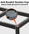 Close-up of anti-scratch suction cup on heavy duty iron furniture legs, showcasing easy installation for durability.