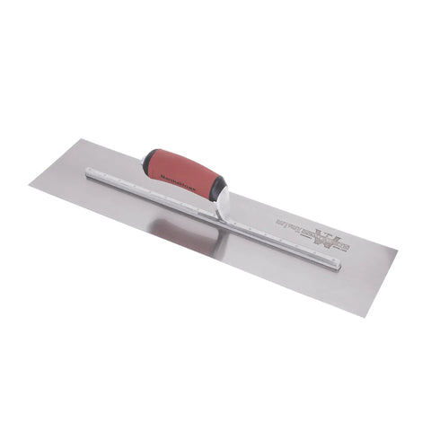 Finishing Trowel 20 By 5 Inch High Carbon Steel Blade With Curved Durasoft Handle And Xtralite Aluminum Mounting for concrete work