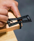 Big League Woodworking Dovetail Marker Jig Template For Crisp Tapered Joints used for marking wood with precision angles.