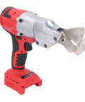 Heavy Duty 18V Cordless Metal Shears With Powerful Brushless Motor view showcasing the metal cutting blade and ergonomic handle.