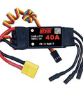 40A Beefed Up Brushless ESC For RC Fixed Wing Aircraft And Helicopter With 5V 4A SBEC XT60 Connector And 3.5mm Plugs Supports 2 To 6S LiPo Packs Pre Soldered For Easy Plug And Play Setup