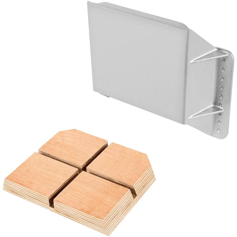 4 Inch Setback Jack Plate For Outboard Motors Up To 35HP With Wooden Mounting Block Included, Adjustable Distance Between Engine And Transom, A Beefy Ready To Go Upgrade For Skiffs, Aluminum Boats, And Inflatable Boats, Easy Clamp On Mount