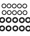 Propane Tank Gasket And O Rings Set For Soft Nose POL Fittings 10 Pieces Each Great For Leak Proof Sealing For Valves Regulators Adapters And Pipe Connectors, black seals set