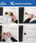 Installation instructions for 8 Pack Closet Door Finger Pulls 2-1/16 Inch Round Sliding Door Handles Matte Black Universal Fit.