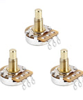 Audio A250K And B250K M8 Through Hole Guitar Potentiometers with Full Sized Solid Shaft 18mm Long for Epiphone Les Paul SG Squier