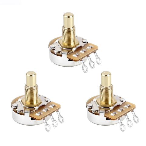 Audio A250K And B250K M8 Through Hole Guitar Potentiometers with Full Sized Solid Shaft 18mm Long for Epiphone Les Paul SG Squier