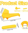 Dimensions of 16 Sets Tire Machine Rim Protectors for Easy Mounting and Demounting Tires Wheel Side Guard Inserts