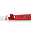 Heavy Duty Cable Stripper Tool For 8 To 28 Millimeter Wires, 9 Inch Length, red easy grip handle, metal blade visible