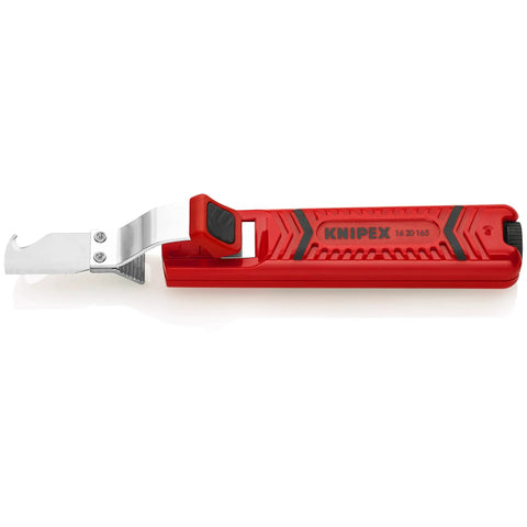 Heavy Duty Cable Stripper Tool For 8 To 28 Millimeter Wires, 9 Inch Length, red easy grip handle, metal blade visible