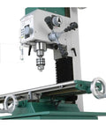 Built Like A Tank One Horsepower Mill And Drill Combo R8 taper spindle and control panel for precision metalworking.