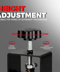 Height adjustment knob on Job Site Ready 2 In 1 Manual Wire Stripper Machine for copper wire thickness settings.